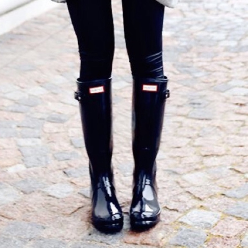 ☔️ Hunter black gloss rainboots - Picture 7 of 7